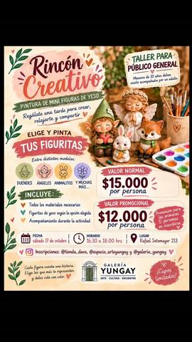 Taller de Pintura de Mini Figuras de Yeso