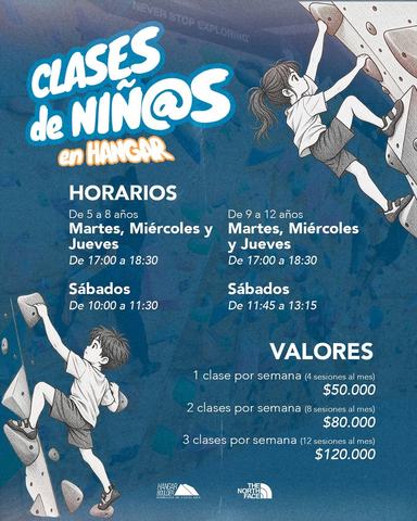 Clases de escalada para niños (5-8 años)