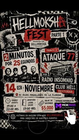 Hellmoksha Fest: Tributo 2 Minutos y Attaque 77