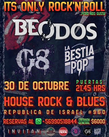 BEODOS, Glasgow 8 y La Bestia Pop