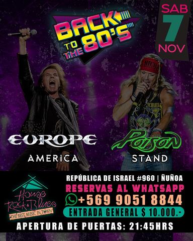 Back to the 80's: Tributo Europe y Poison