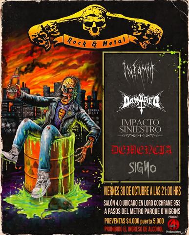 Impacto Siniestro, Damaged, Demencia y Signo