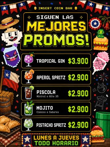Promo Bebidas Insert Coin Bar