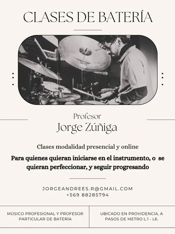 Clases de Batería con Jorge Zúñiga
