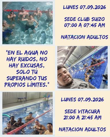 Clases de Natación Adultos - Club Suizo