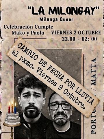 Milonga Queer Celebración Cumple Mako y Paolo