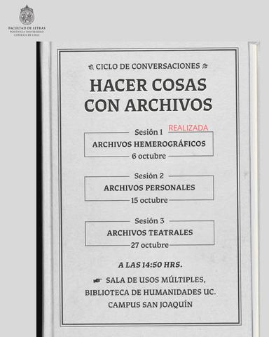 Ciclo Conversaciones: Hacer cosas con archivos