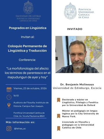 Coloquio Lingüística UC: Morfofonología del afecto