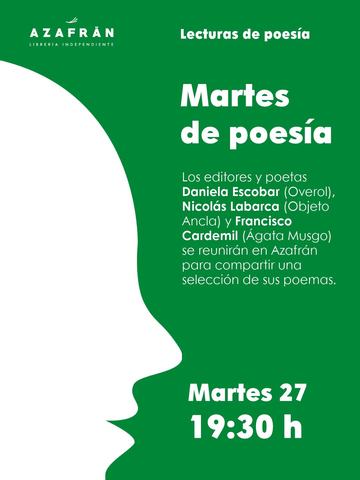 Martes de Poesía: Escobar, Labarca y otros