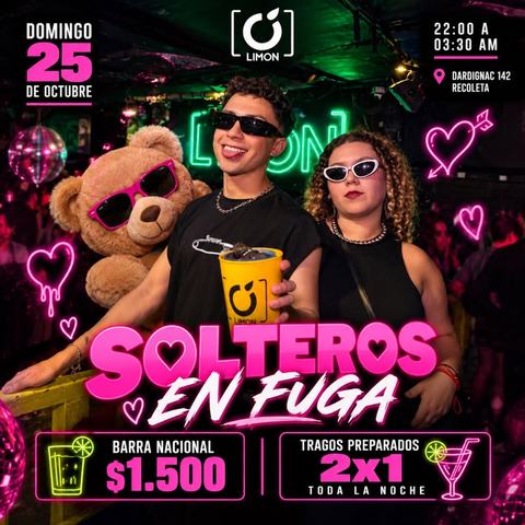 Solteros en Fuga en Limón Disco