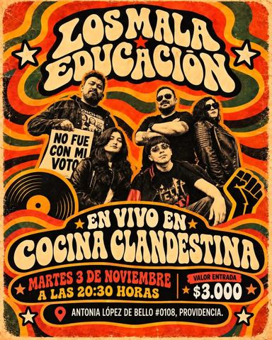 Los Mala Educación en vivo