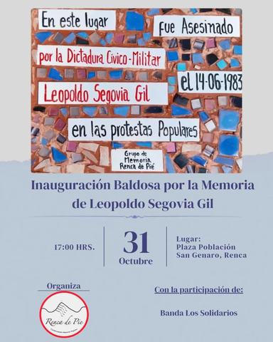 Inauguración Baldosa Leopoldo Segovia - Los Solidarios