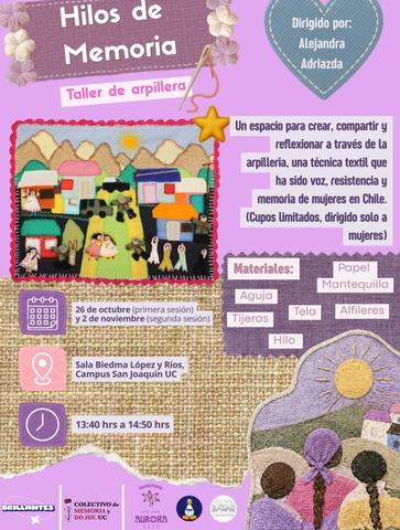 Taller Hilos de Memoria: Arpillera