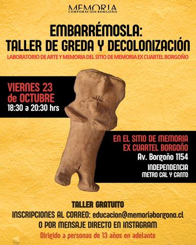 Embarrémosla: Taller de Greda y Decolonización