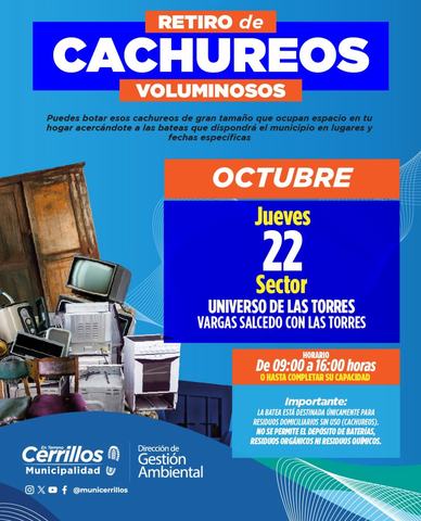 Retiro de cachureos voluminosos