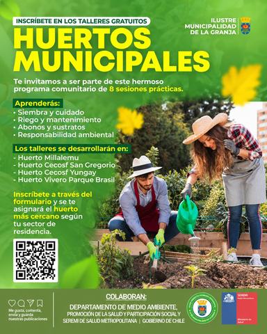 Talleres Gratuitos de Huertos Municipales