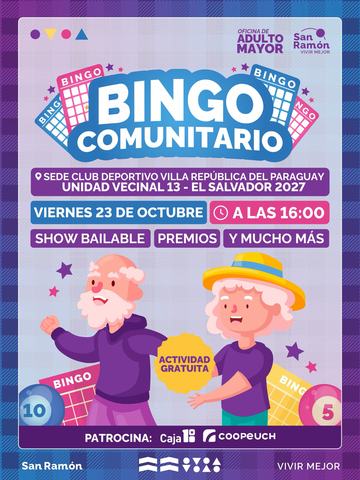 Bingo Comunitario para Adulto Mayor