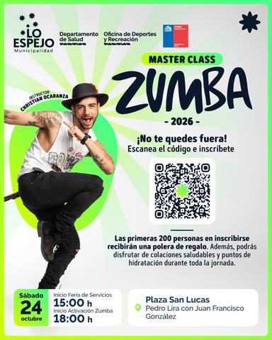 Master Class Zumba con Christian Ocaranza