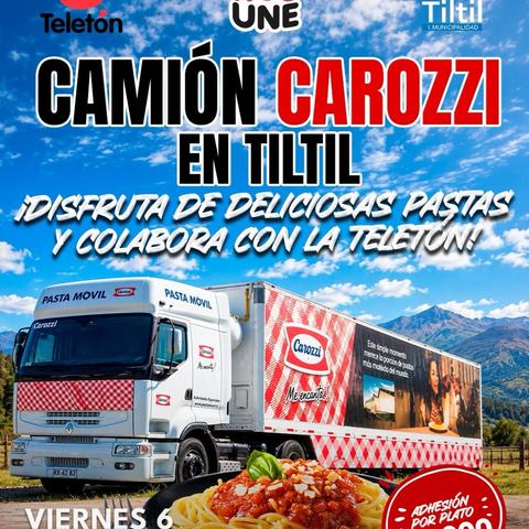 Camión Carozzi por Teletón