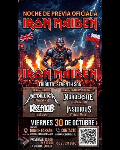 Noche de Previa Oficial Iron Maiden