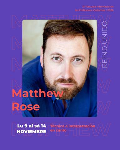 Curso de Canto con Matthew Rose