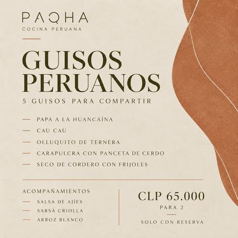 Peruvian Stews Menu PAQHA