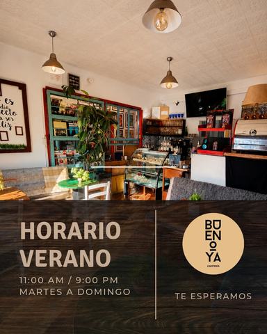 Horario de verano cafetería