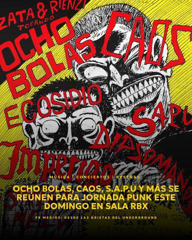 Jornada Punk: Ocho Bolas, Caos, Ecosidio y más