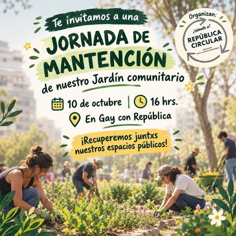 Jornada de mantención Jardín Comunitario