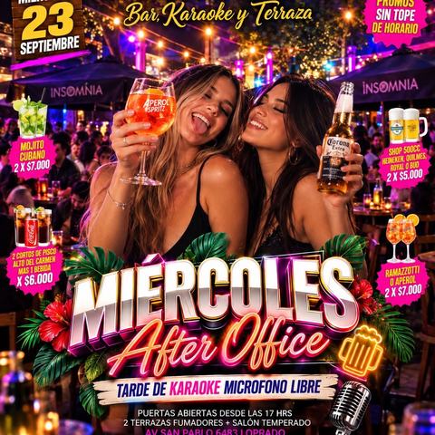 After Office + Karaoke en Insomnia
