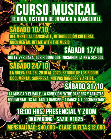 Curso: Teoría, Historia de Jamaica y Dancehall