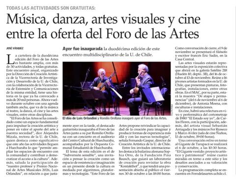 XII Foro de las Artes U. de Chile