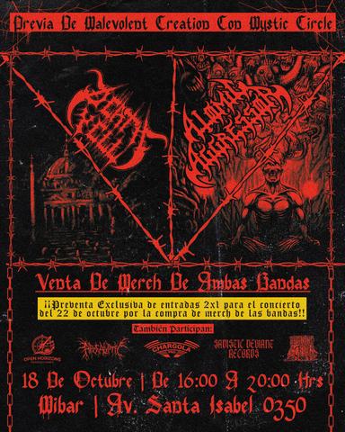 Previa Malevolent Creation & Mystic Circle