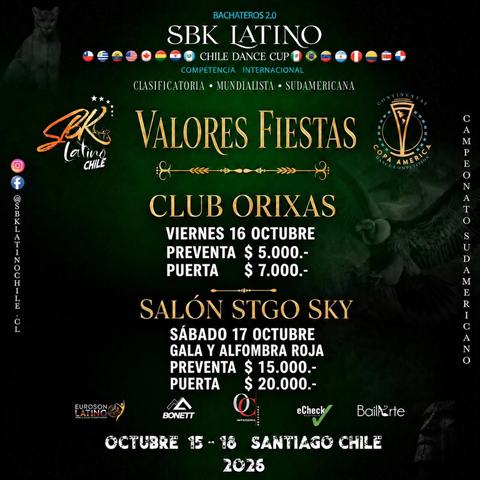 SBK Latino Chile Dance Cup - Sábado