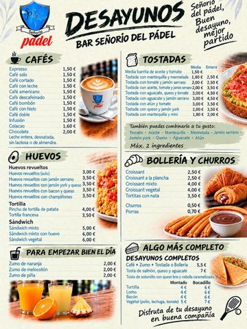 Desayunos en Señorío del Pádel