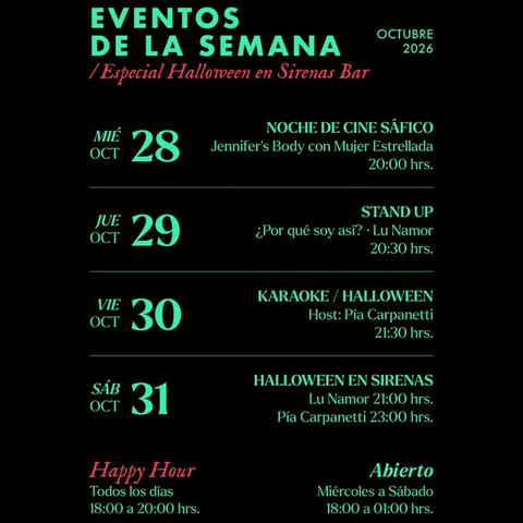 Halloween at Sirenas with Lu Namor and Pía Carpanetti