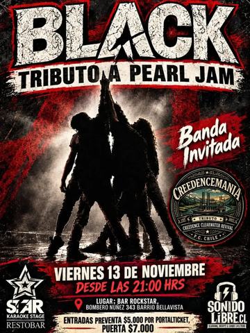 Black Tributo a Pearl Jam & Creedencemania