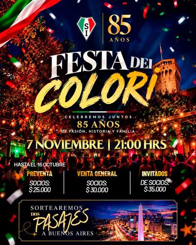 Festa dei Colori - 85 Años Stadio Italiano