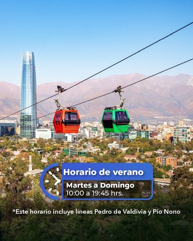 Horario de Verano Teleférico Santiago