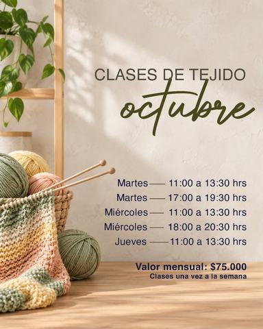Clases de Tejido Libre - Octubre