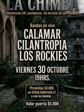 Concierto La Chimba: Calamar, Cilantropia y más