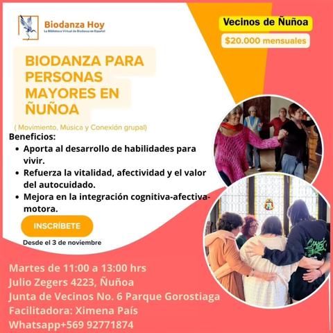 Taller de Biodanza Personas Mayores