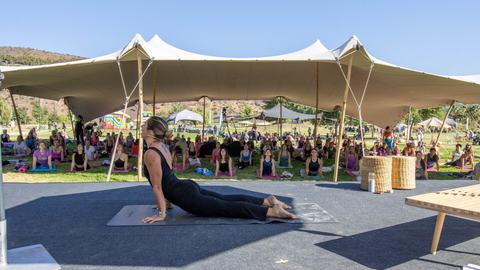 Yoga and meditation session